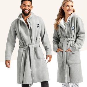 Unisex. Peloton x Kassatex Gray Hooded Robe